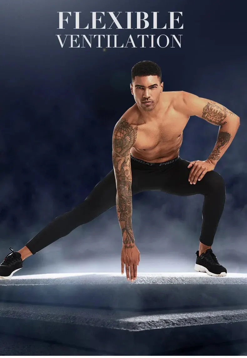 Men’s Compression Leggings - Quick-Dry Workout & Training Pants - 3KDyn